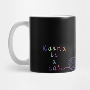 Karma is a cat :: Line art Mug